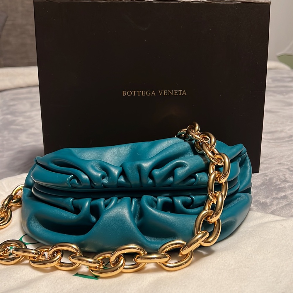 Pouch Leather Chain Belt Clutch